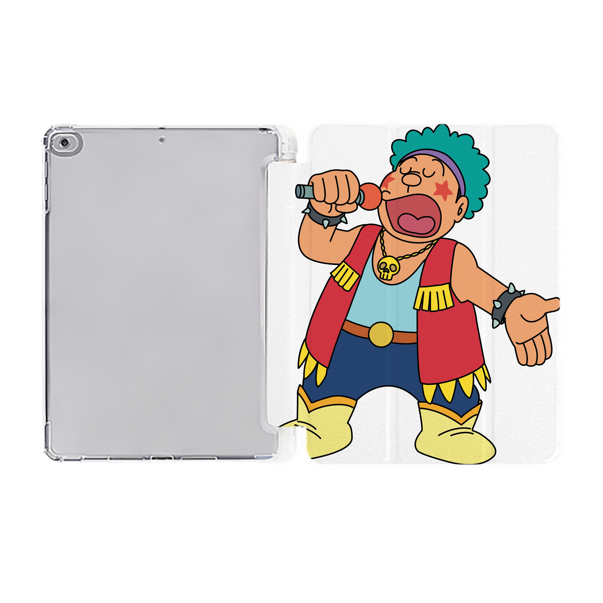 （画像用） ドラえもん 剛田武 Doraemon Gouta Takeshi IPad ケース ペン収納付き 三つ折りスタンド PUレザー×シリコン 対応機種9.5/10.5/10.9インチ